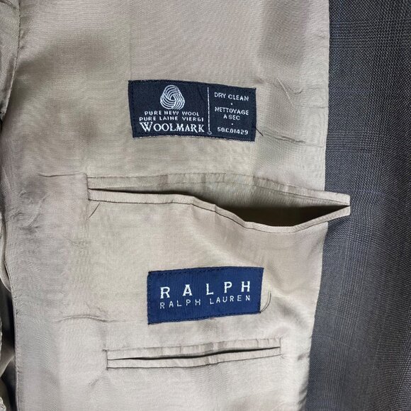 Ralph Lauren Wool Blazer Mens 46R Gray Woolrich Sports Coat Suit Jacket - Picture 8 of 16